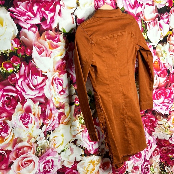 Fashion Nova Rust Button-Down Dress - Picture 4 of 5